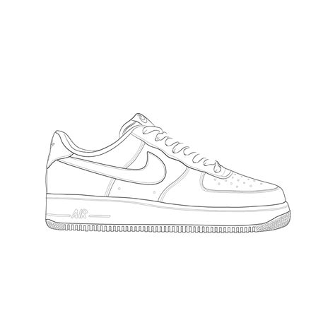 nike air force zeichnen|drawing Nike Air Force ones.